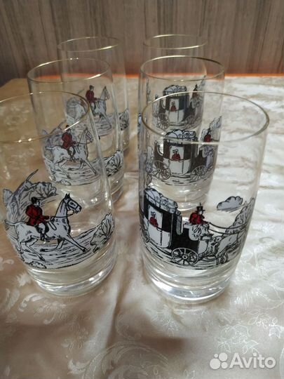 Стаканы и рюмки богемское стекло
