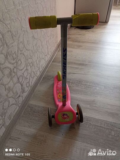 Самокат детский трехколесный бу
