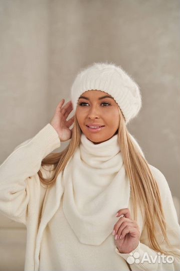 Комплект берет и платок