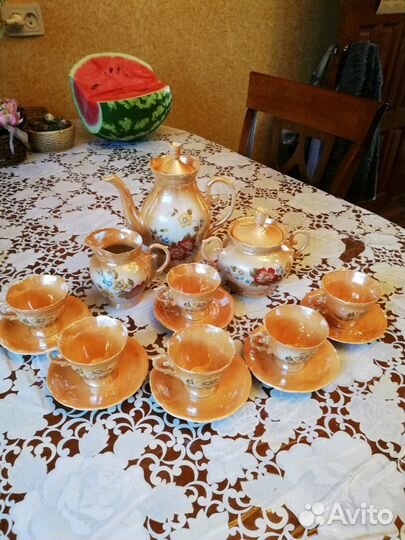 Фарфоровые кофейный сервиз