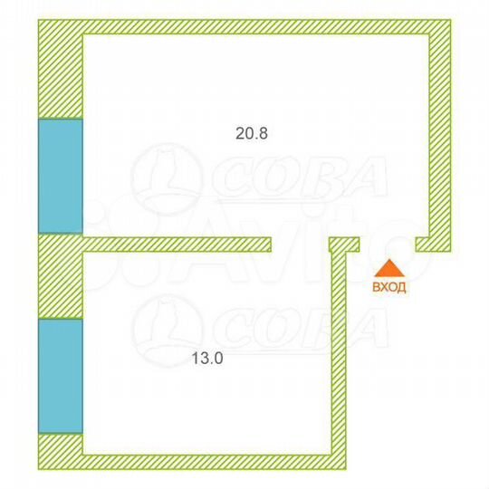 2-к. квартира, 34 м², 5/5 эт.