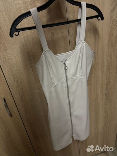 Женское кожаное платье 