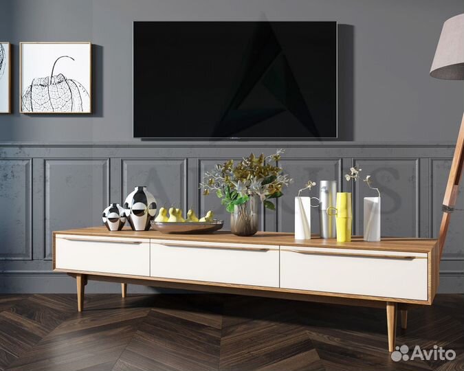 Консоль под TV с ящиками Орех