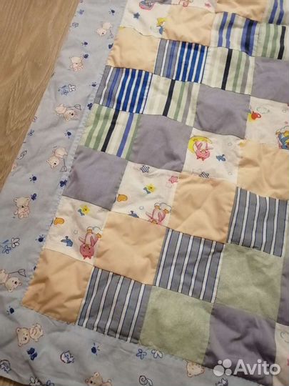 Детское лоскутное облегчённое одеяло (плед)