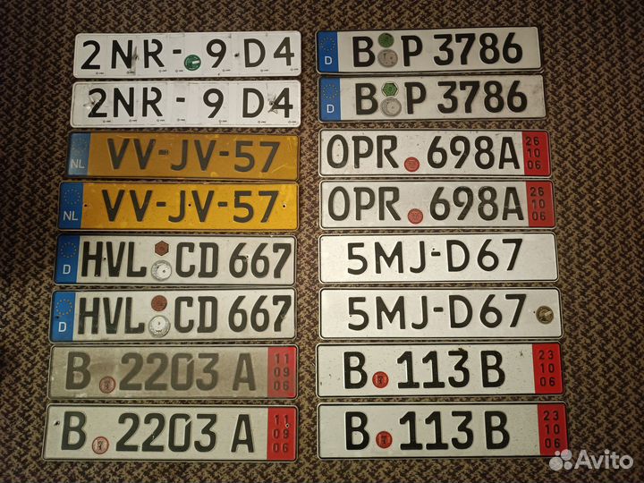 Автомобильные номера коллекция