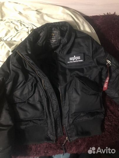 Бомбер alpha industries cwu 45 черный