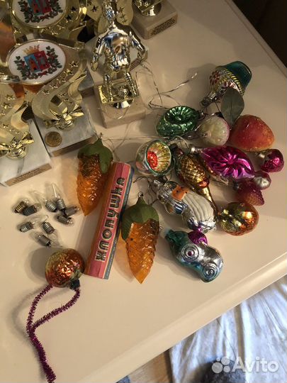 Ёлочные игрушки СССР хлопушка винтаж