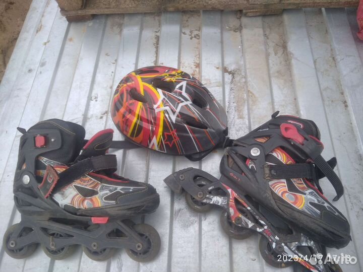 Роликовые коньки детские раздвижные