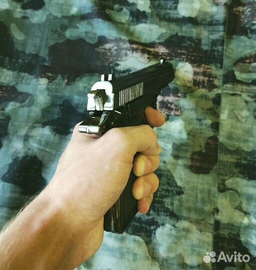 Коллекционный пистолет металлик зажигалка