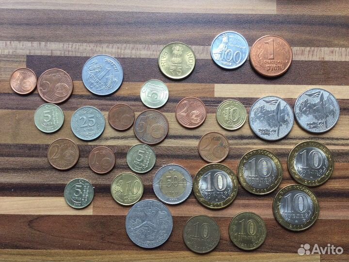 Монеты и рубли разных стран и наши