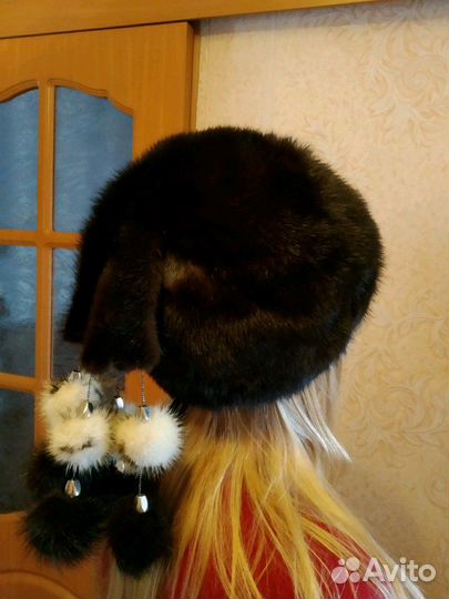 Шапка норковая 54-55 размер
