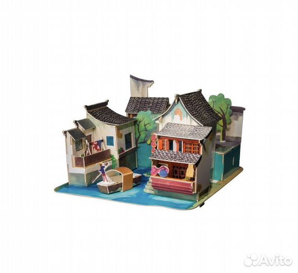 3D деревянный пазл city puzzles Robotime