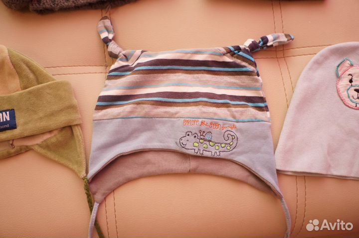 Фирменные шапочки осень-зима на мальчика 0-2 года