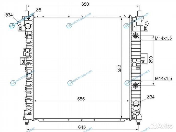 SY0002 Радиатор ssang yong kyron 05-actyon 2.32.0D