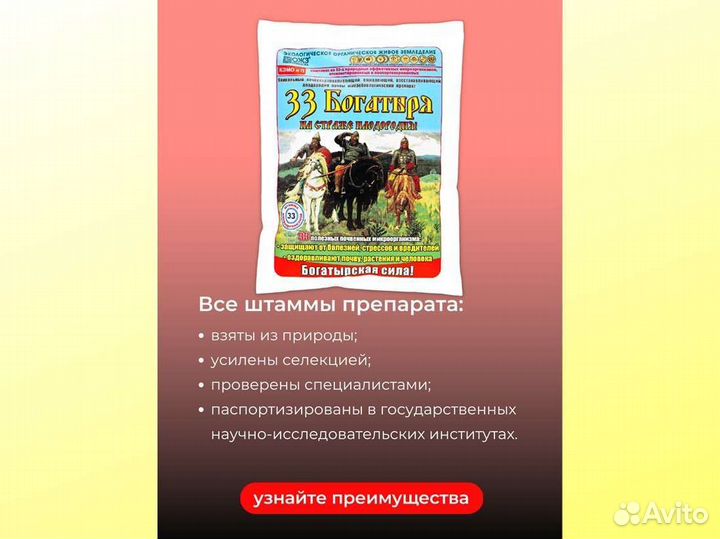 Удобрение микробиологическое 33 богатыря