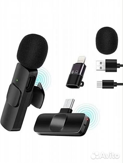 Микрофон петличный беспроводной для телефонаiphon