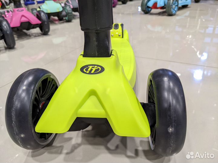 Самокат детский трехколесный TT Tiger Plus сaлaт