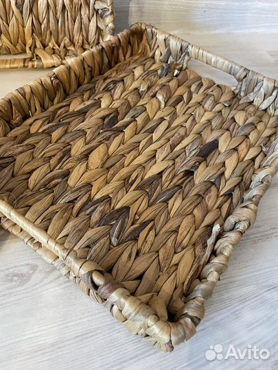 Поднос корзина плетеный