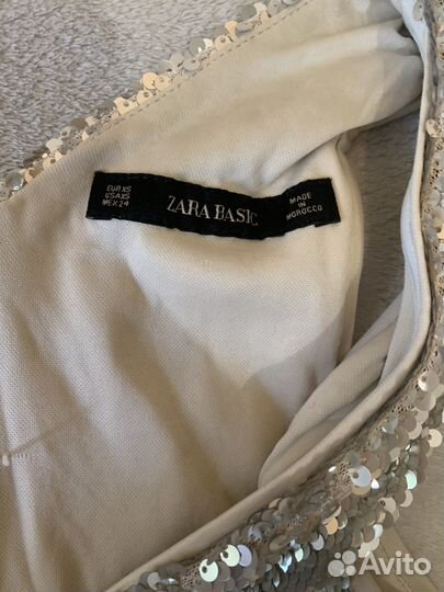 Вечернее платье с пайетками zara