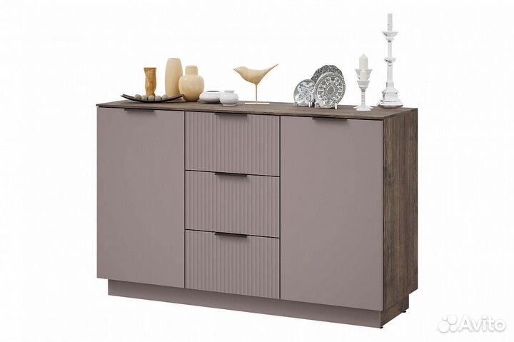 Тумба комод Ола 1 широкий с ящиками и полками