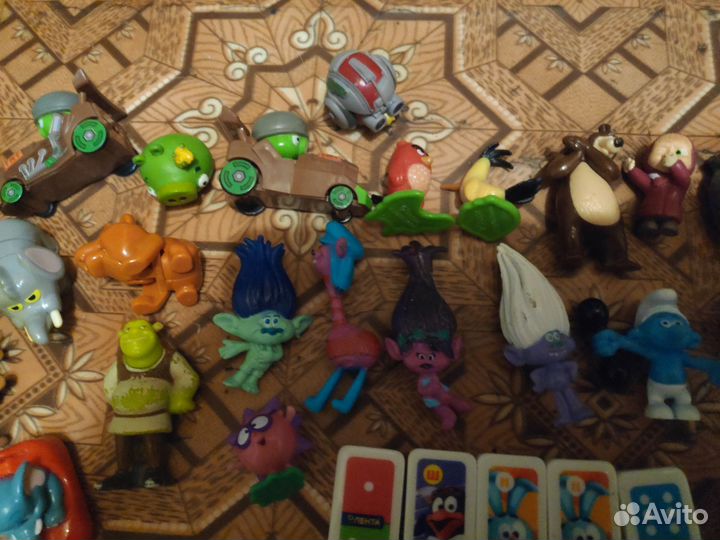 Игрушки из киндер мешок маша и медведь энгри бердз