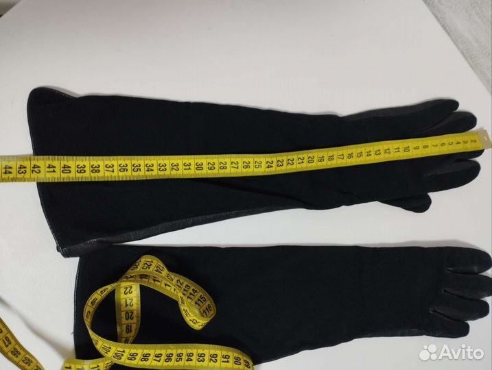 Перчатки женские кожаные длинные 7,5 весна