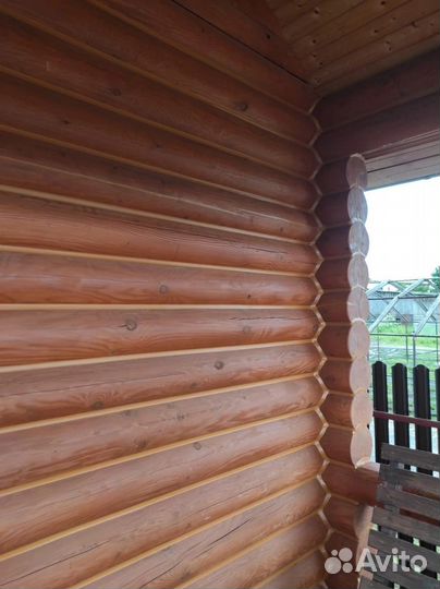 Шлифовка покраска сруба