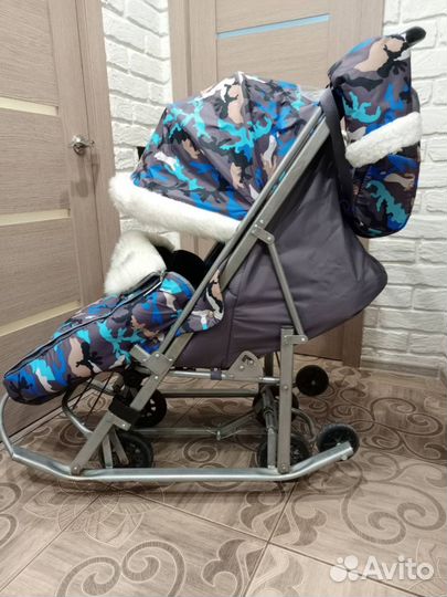 Детские санки коляска ника