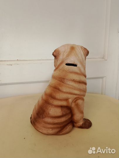 Копилка собака шарпей (гипсовая)