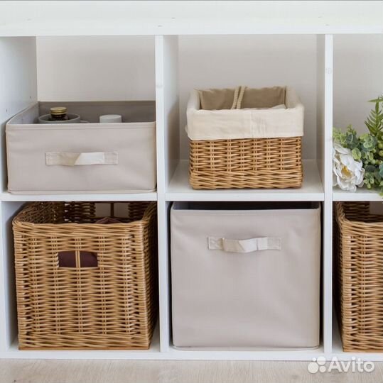 Корзина плетеная из бумажной лозы(органайзер)