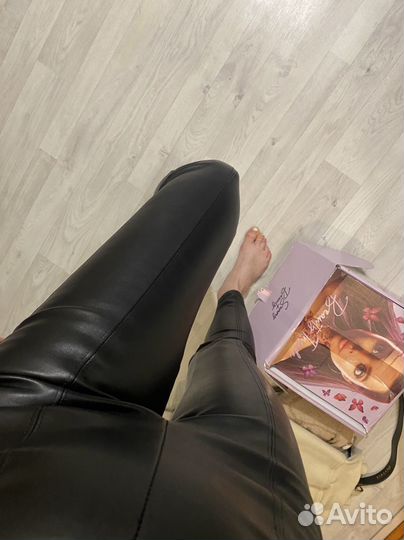 Кожаные лосины женские