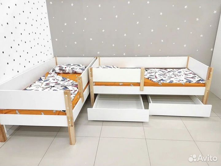 Двухъярусная кровать Джой с ящиком