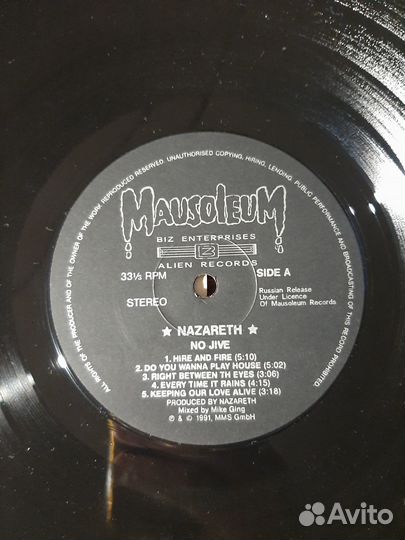 Nazareth/ NO jive/ 1991 alien records/ MMS D 6070