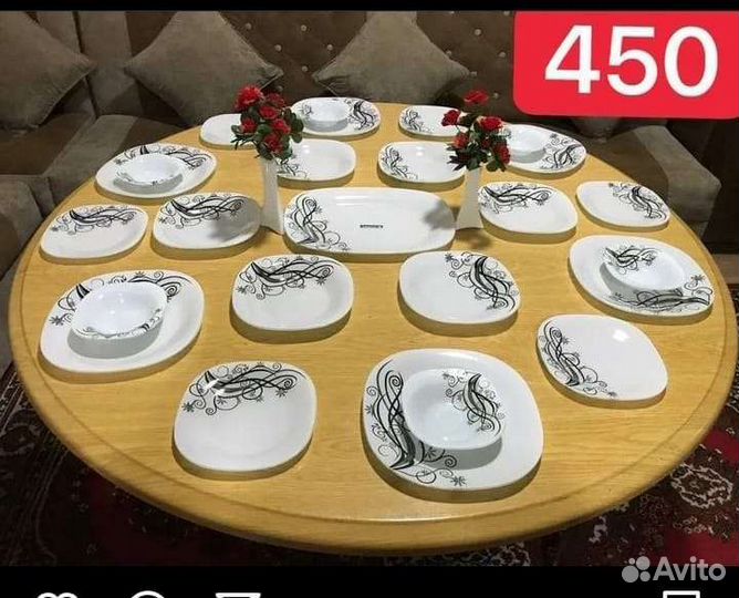 Новый набор посуды, тарелок, кухонный сервис