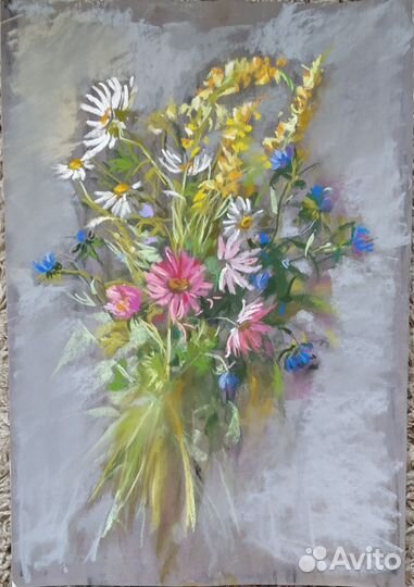 Картина сухой пастелью 