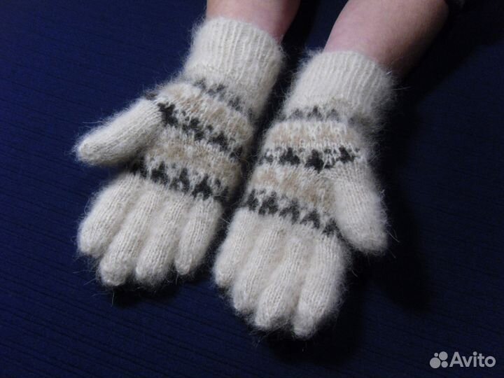 Перчатки зимние из собачьей шерсти