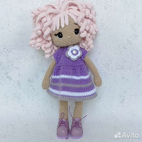 Кукла вязанная мягкая