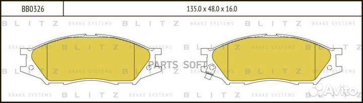 Blitz BB0326 Колодки тормозные дисковые