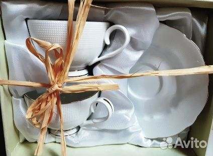 Чайный сервиз, чистый фарфор