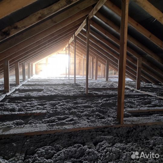 Утепление эковатой