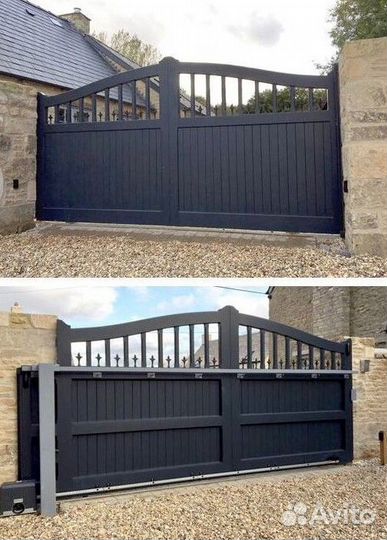 Откатные ворота с установкой