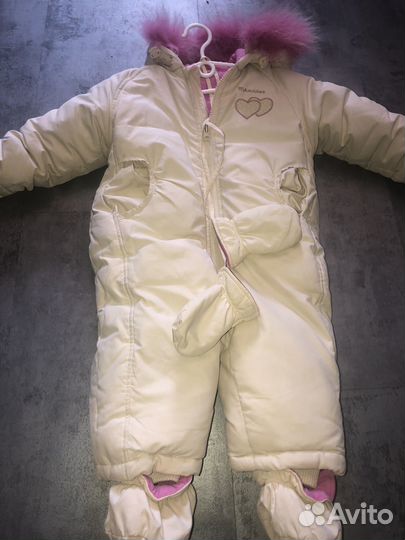 Зимний комбинезон на девочку 74