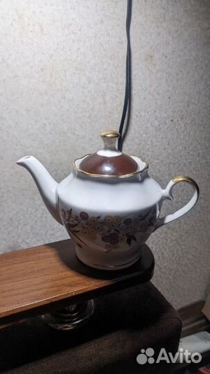 Чайник с цветочным рисунком. Рига. СССР