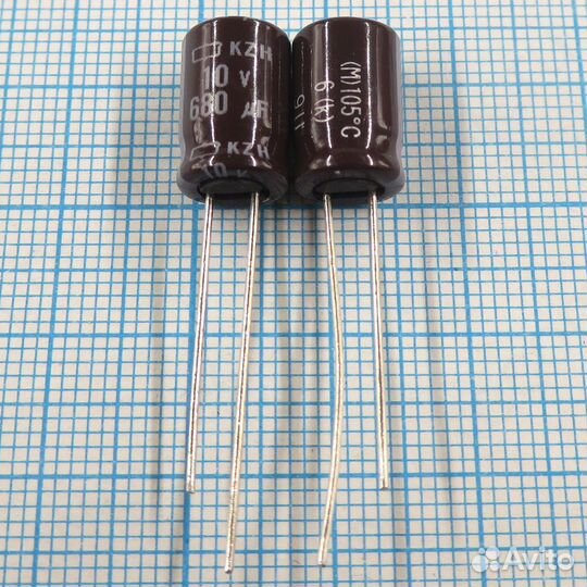 680uF 10v 10v680uF 8x12 KZH - Электролитический ко