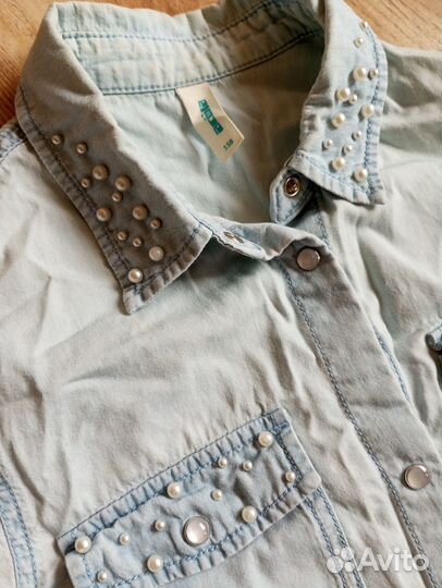 Блузка школьная, джинсы, кофта152 рост