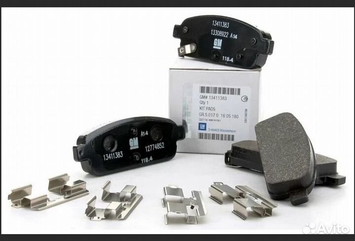 Колодки тормозные chevrolet cruze, opel astra J