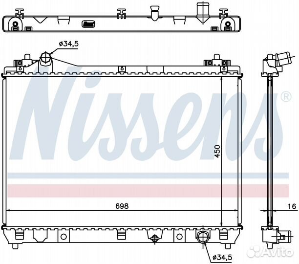Радиатор охлаждения двс suzuki grand escudo (2005)