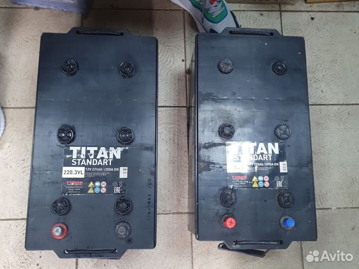 Аккумуляторы 220ач Титан 225