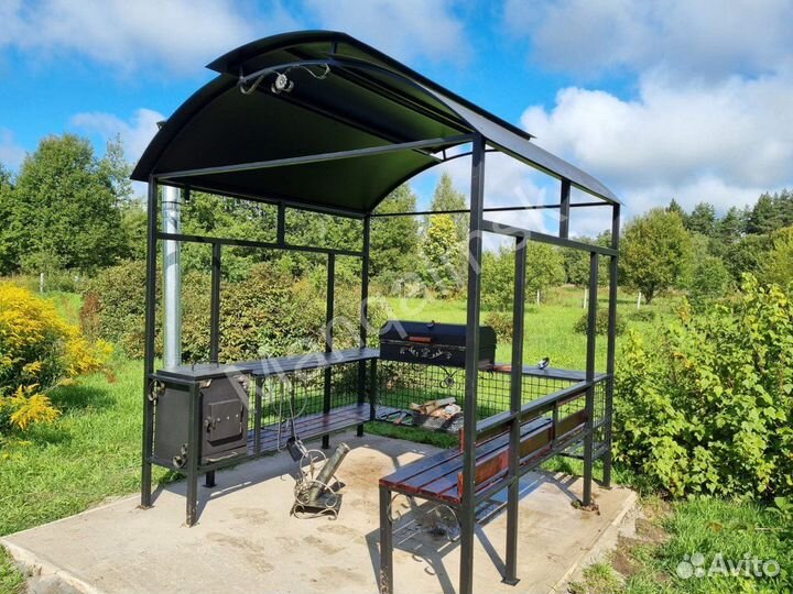 Кованные мангалы с крышей