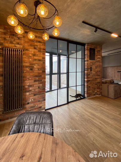 Раздвижные перегородки лофт, двери-купе